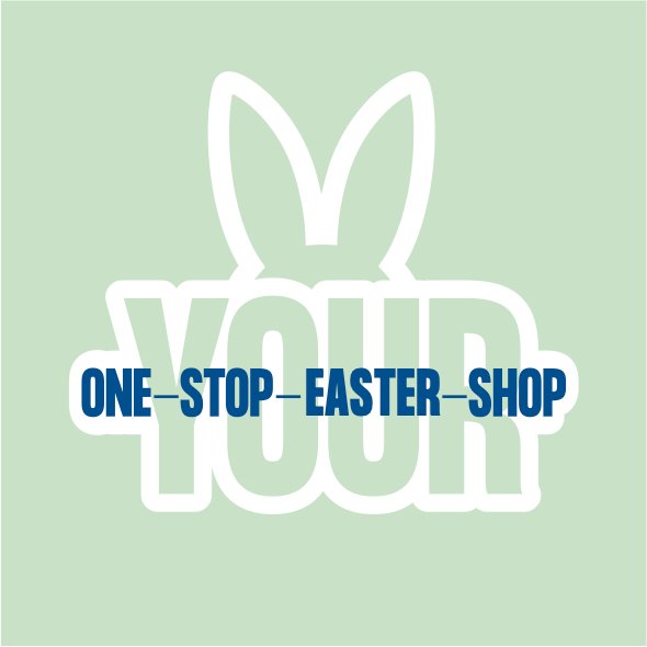 Easter bunny saying hop local