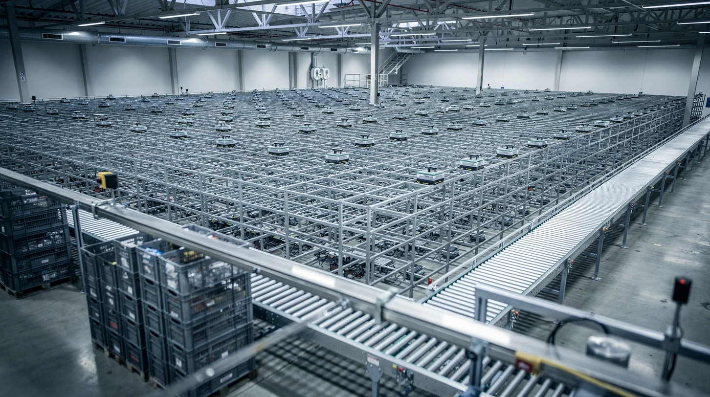 Ocado automated grocery fulfilment warehouse