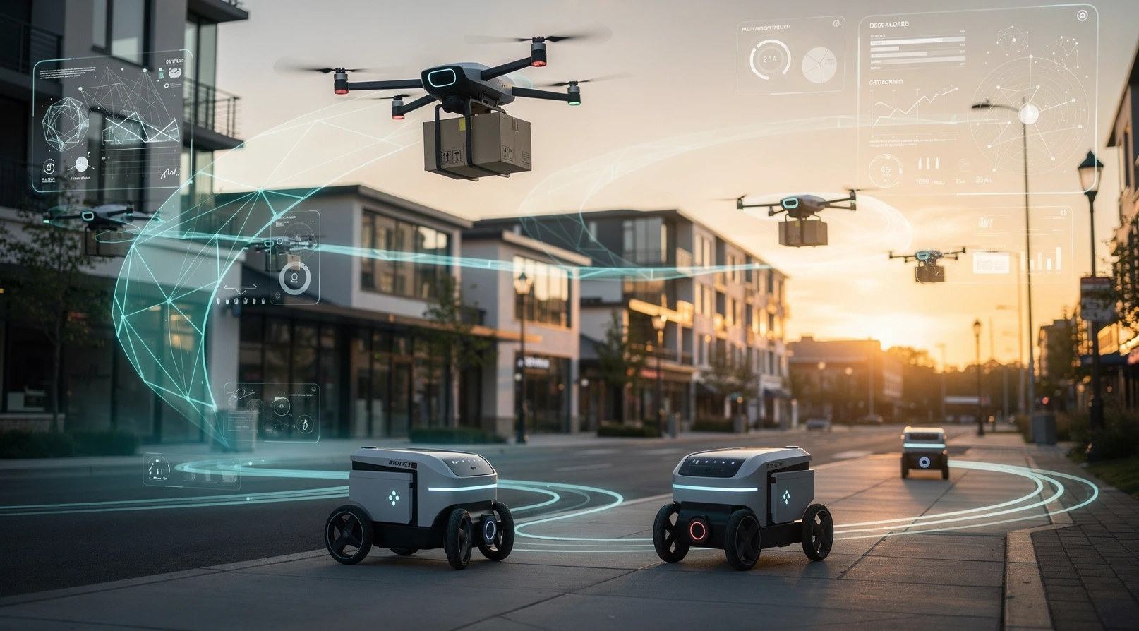 autonomous last-mile delivery robots and drones