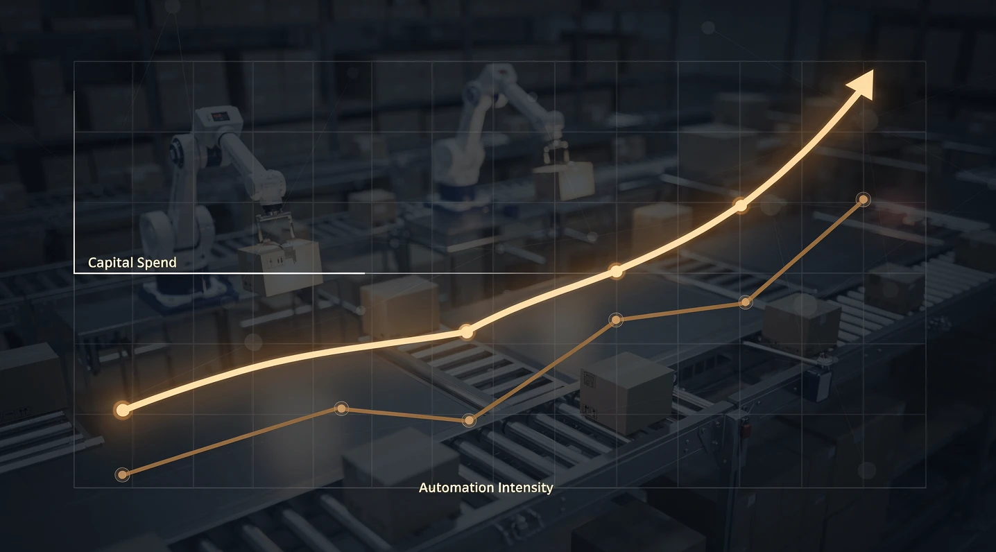 retail logistics capex automation share 2026