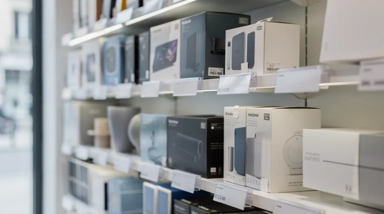 EU GARAN label and legal guarantee notice on retail product shelves