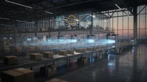 EU customs reform: parcels moving through automated customs scanning gates