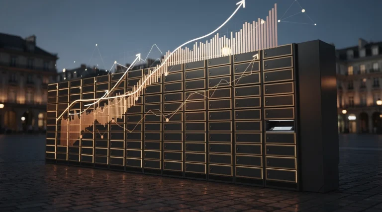 FedEx InPost parcel lockers with market trend lines, European last-mile consolidation