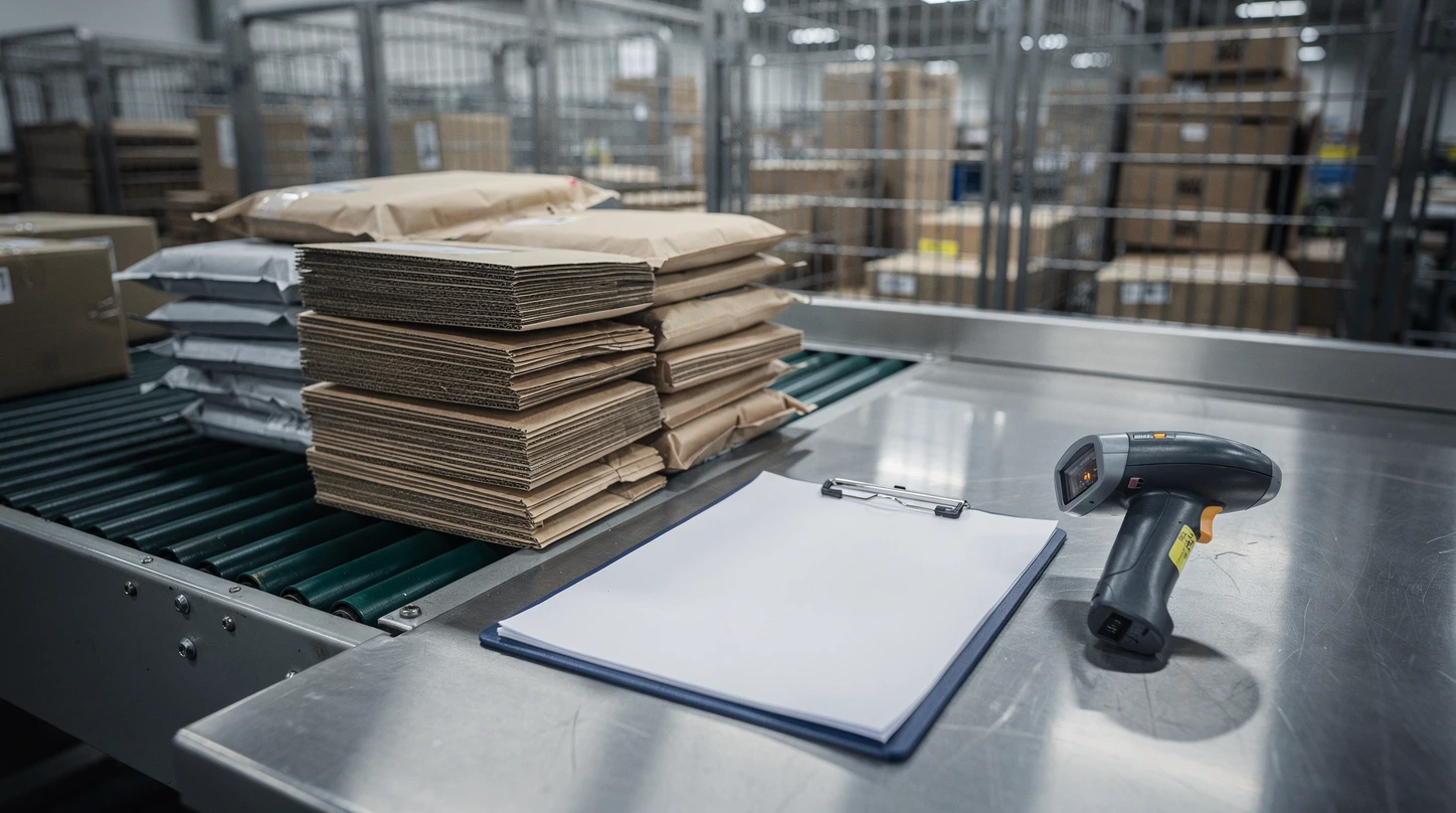CBP mail entry inspection station for low-value postal parcels